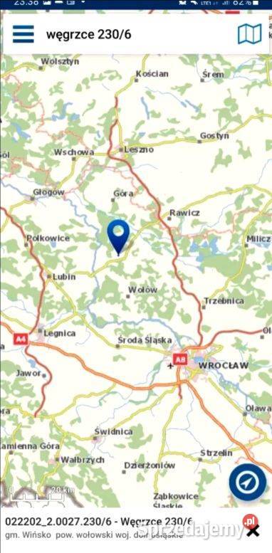 Działka budowlana drodze asfaltowej RATY dolnośląskie