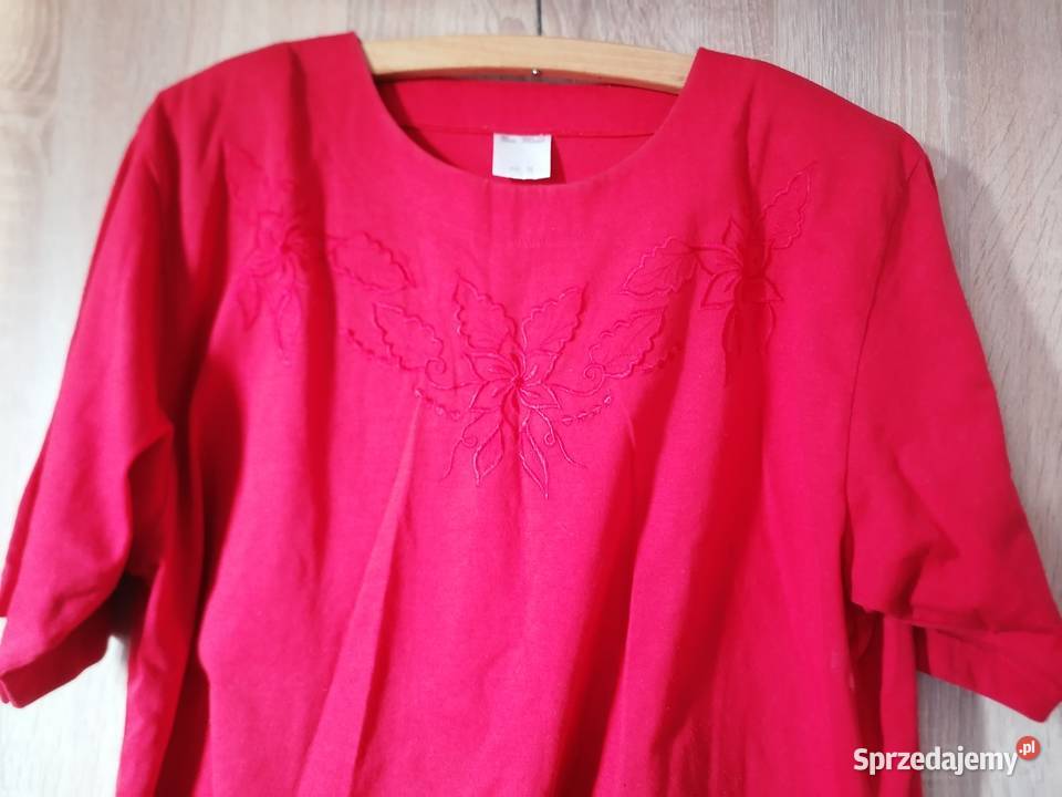Bluzka czerwona z krótkim rękawem Mode rozmiar M Łódź