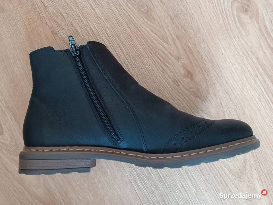 Botki damskie do kostki na zamek czarne rozmiar Szczyrk