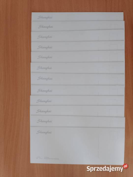 Zestaw 12 panoramicznych pocztówek z SZANGHAJU wielkopolskie Oborniki