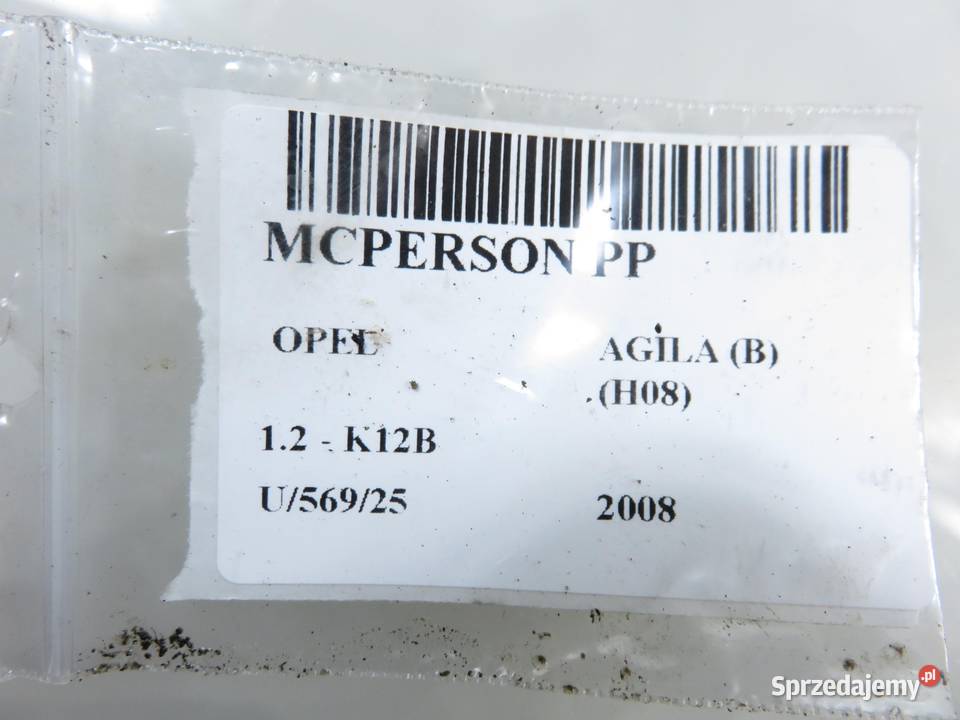 MCPERSON PRAWY PRZEDNI OPEL AGILA 12 sprzedam