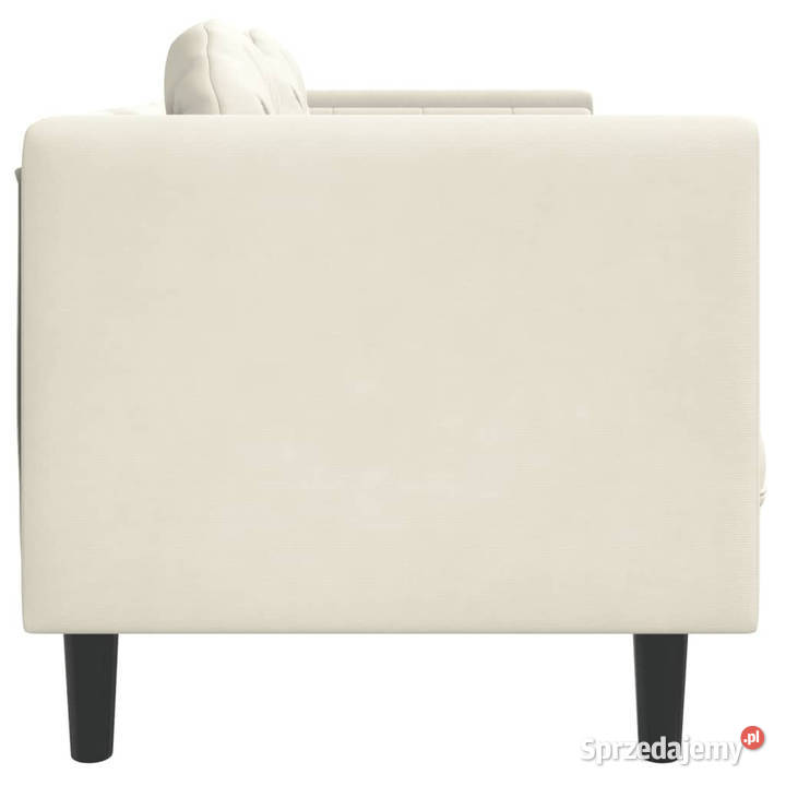 Sofa 3osobowa z poduszkami kremowa aksamit mazowieckie Warszawa