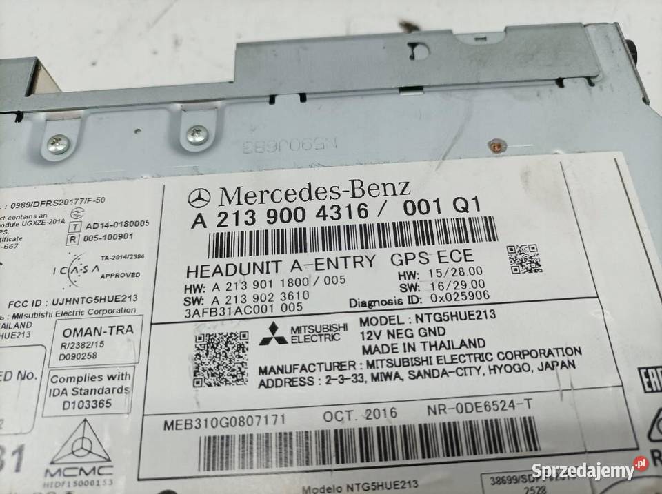 RADIO MODUŁ RADIA STEROWNIK 2139004316 Mercedes