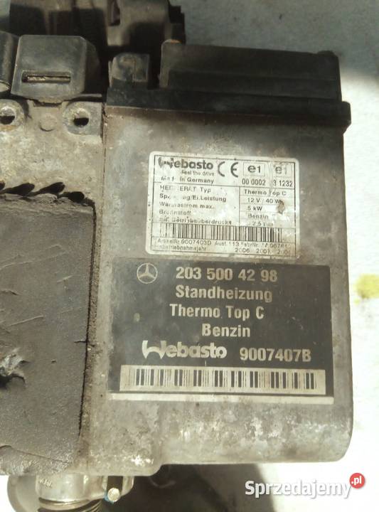 WEBASTO MERCEDES W203 2035004298 Ogrzewanie, wentylacja i klimatyzacja Mielęcin