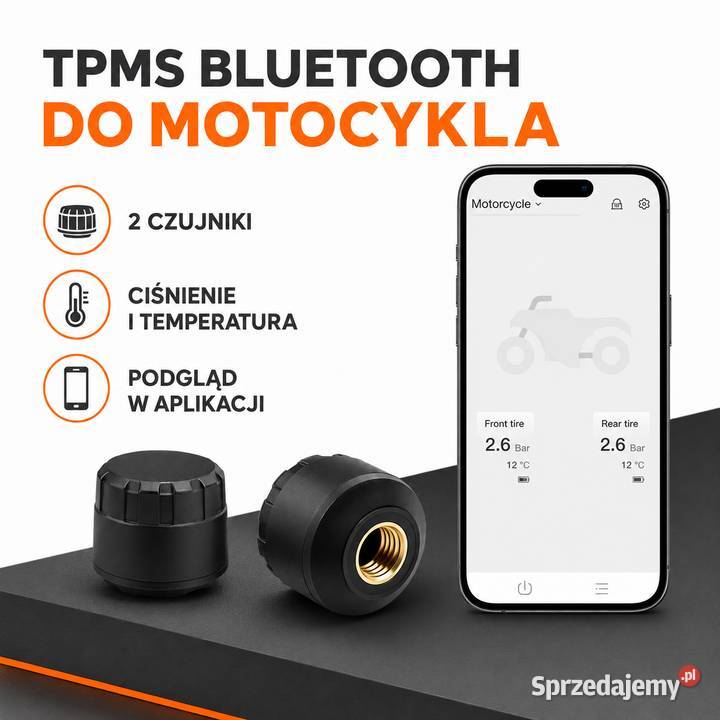 OBEST TPMS Bluetooth motocyklowy 2 czujniki Olsztyn sprzedam