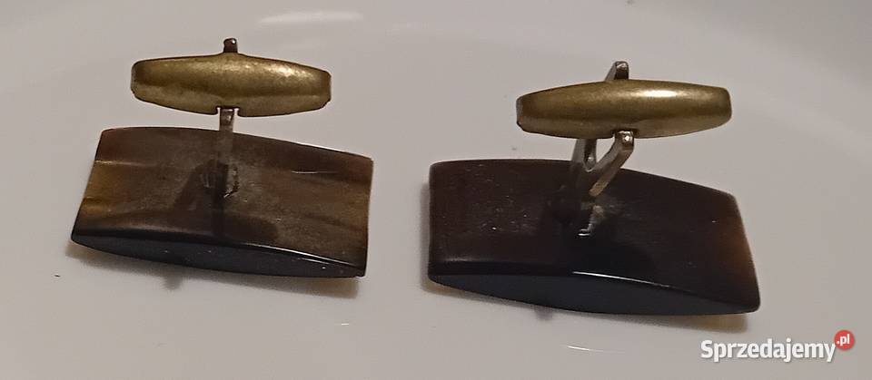 Mosiężne spinki do mankietów zdobione Koźminek