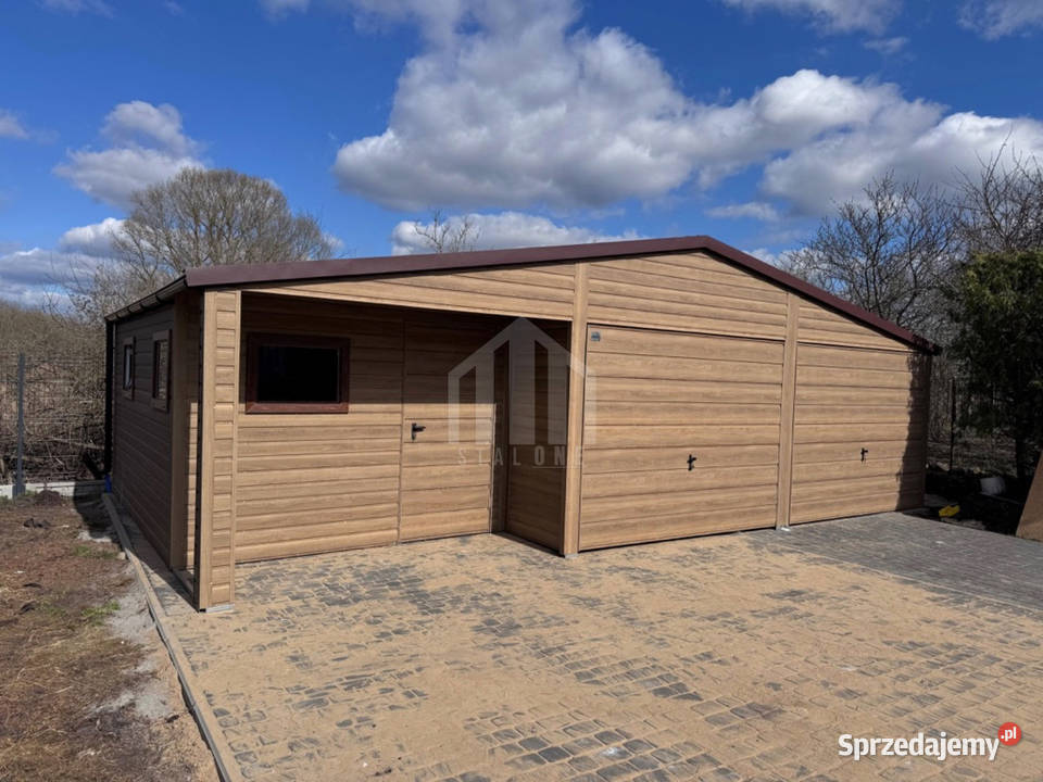 Garaż blaszany 9x4m wnęka 2x brama drzwi 3x okno 547zł/m2 Elbląg