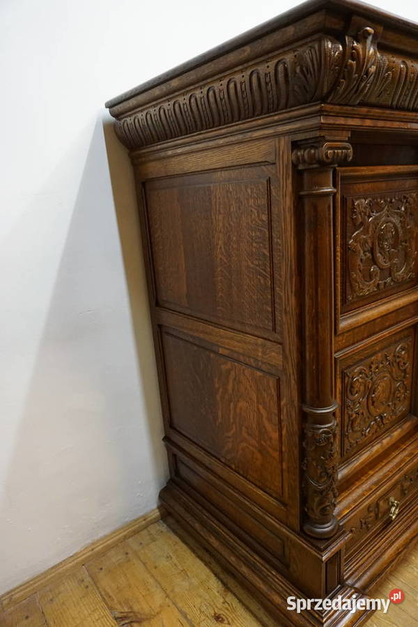 NIESPOTYKANY DUŻY BUFET DOSTOJNA KOMODA PAŁACOWA dolnośląskie Niemcza
