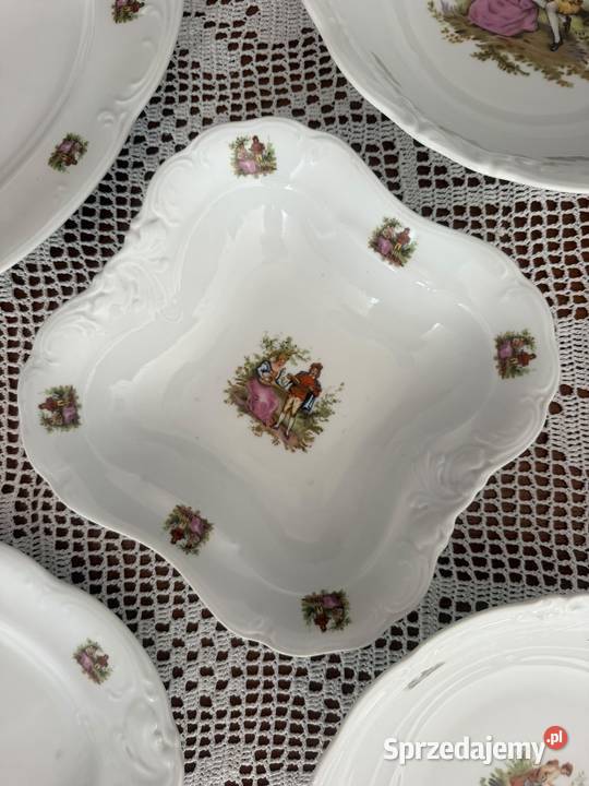 Serwis obiadowokawowy na 6 osób Porcelana i szkło Jarocin sprzedam