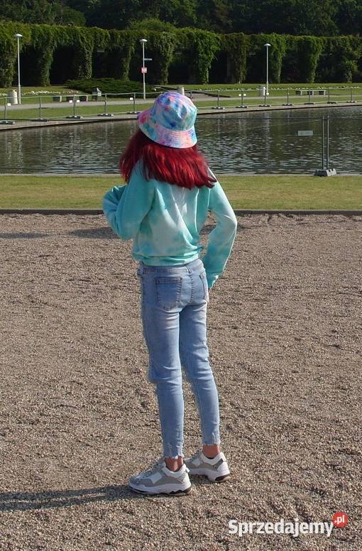 Jeansowe Spodnie MISS RJz Kabaretkową wstawką Dla Dziecka sprzedam