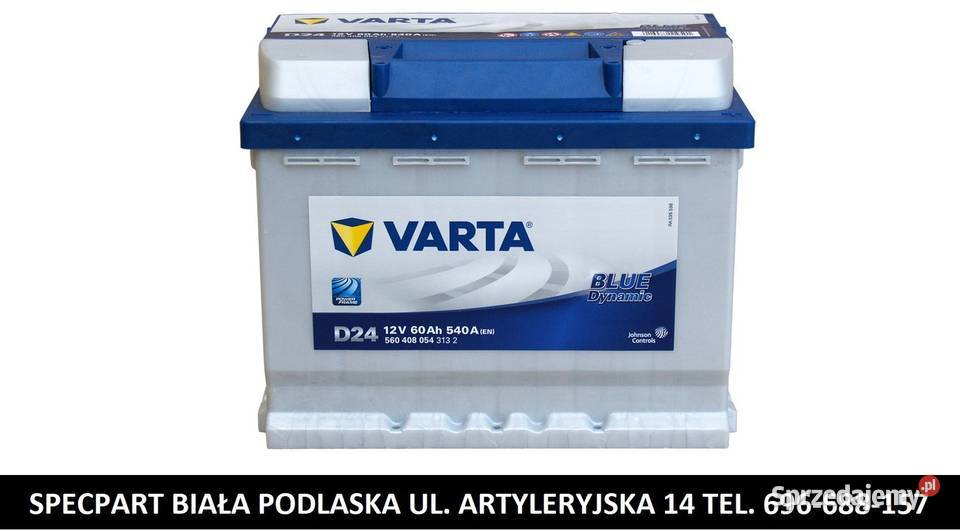 Akumulator VARTA Blue Dynamic D24 60Ah 540A EN Biała Podlaska 