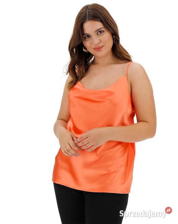 46 4XL bluzka damska satyna koralowa 110 sprzedam