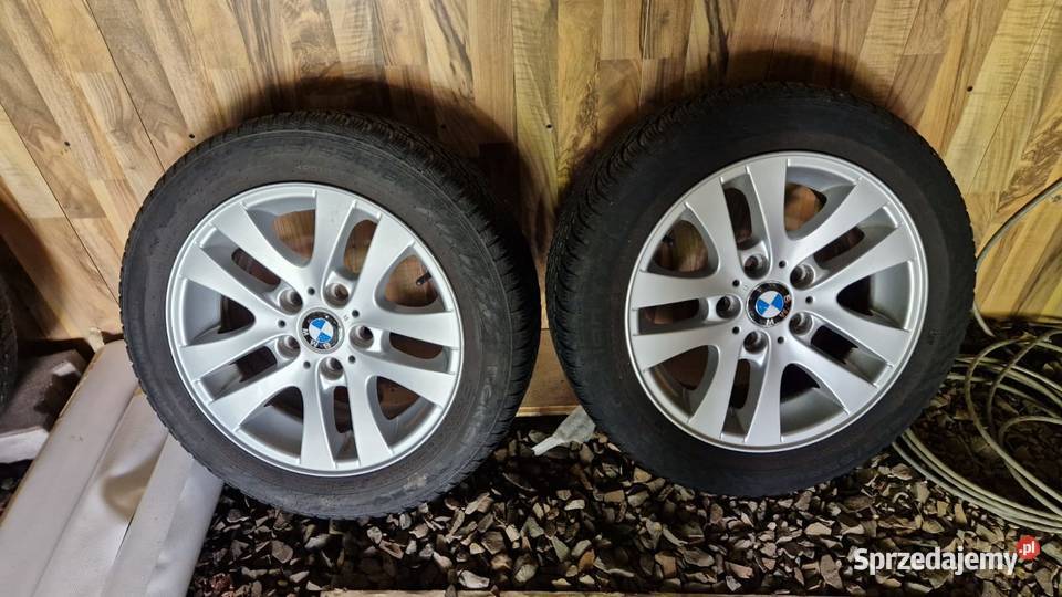 Komplet ładnych kół zimowych na alufelgach BMW E Samochodowe Jelenia Góra