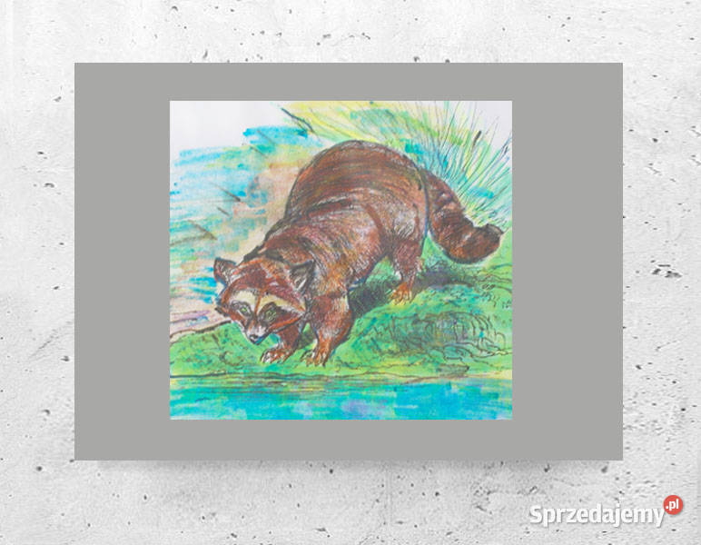 zwierzęta obrazek A4 vintage plakat do domu zoo warmińsko-mazurskie