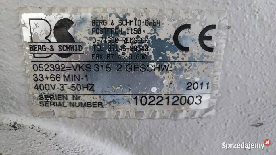 Piła przecinarka tarczowa do metalu BERG SCHMID małopolskie Sucha Beskidzka