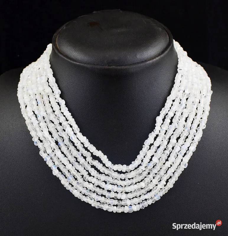 Kamień księżycowy Koraliki Naszyjnik damski Galanteria i dodatki podlaskie Białystok