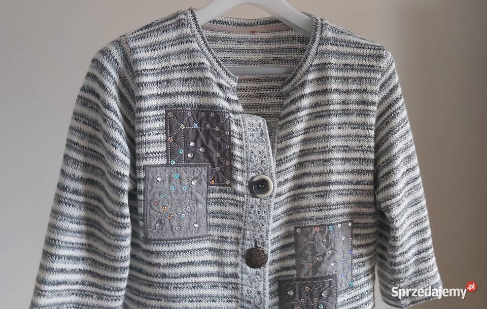 Żakiet dzianinowy damski rozmiar L XL rękaw Lublin