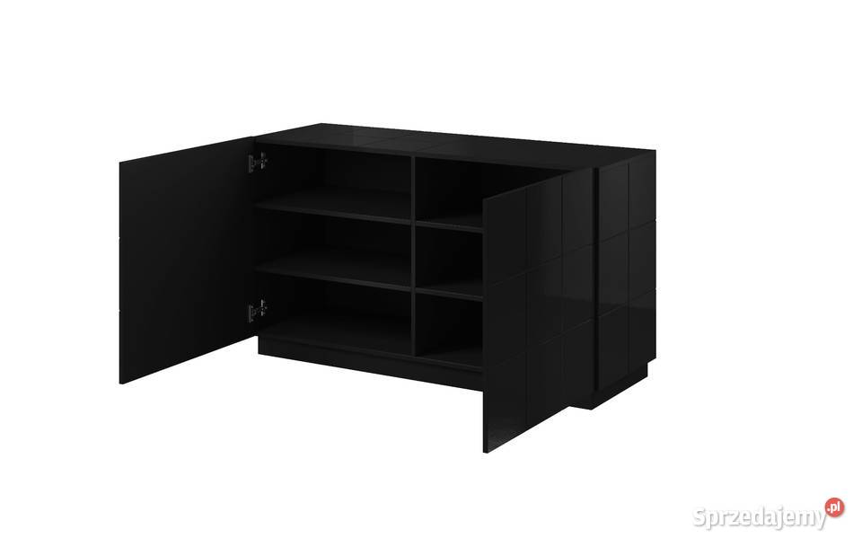 Komoda Czarna Połysk REJA 2D 138