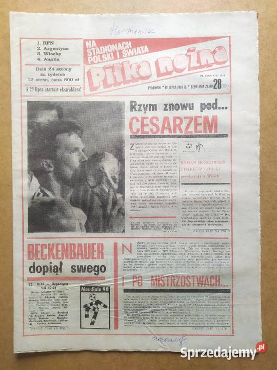 Tygodnik Piłka Nożna rocznik 1990 Łódź