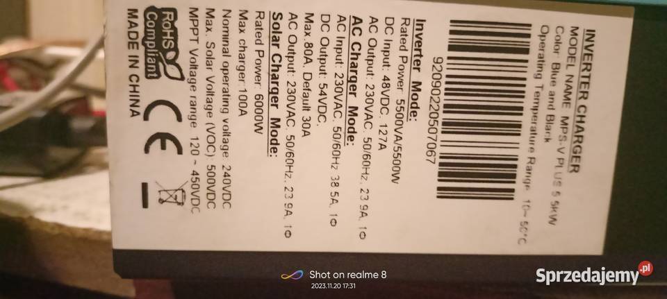 Falownik off grid 6 kw małopolskie Tuchów