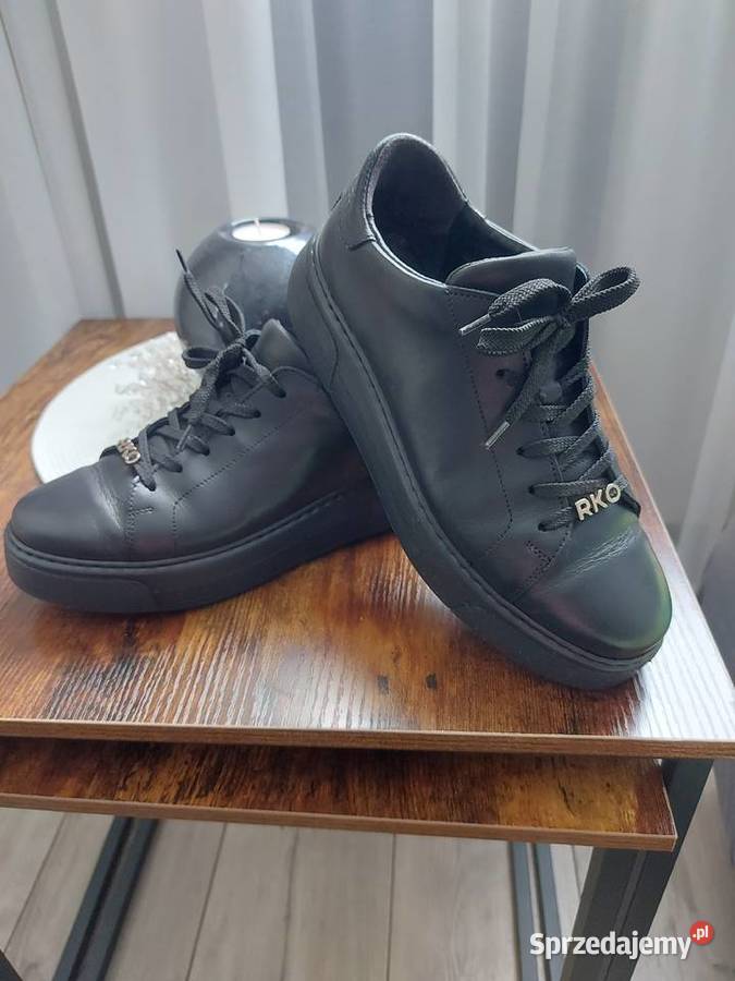 Buty półbuty damskie skórzane Ryłko czarne 38 skóra Olkusz
