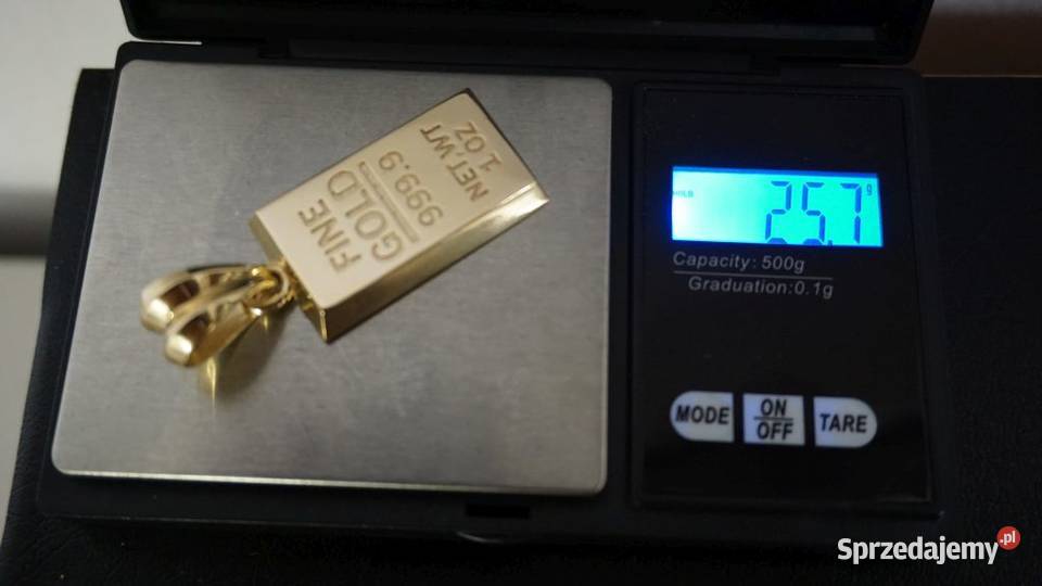 ZŁOTA SZTABKA SUPER ZAWIESZKA WISIOREK 26G złoto Warszawa