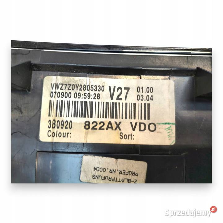 LICZNIK ZEGARY 3B0920822AX VW Passat B5 LIFT 19 osobowe Chełm