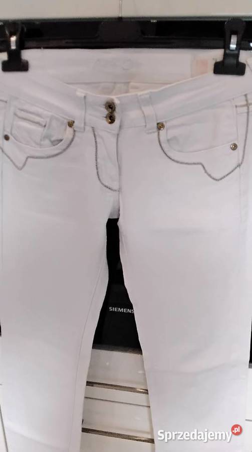 Spodnie Białe Jeans Damskie Cath One SM Rurki biały Nowa Sól sprzedam