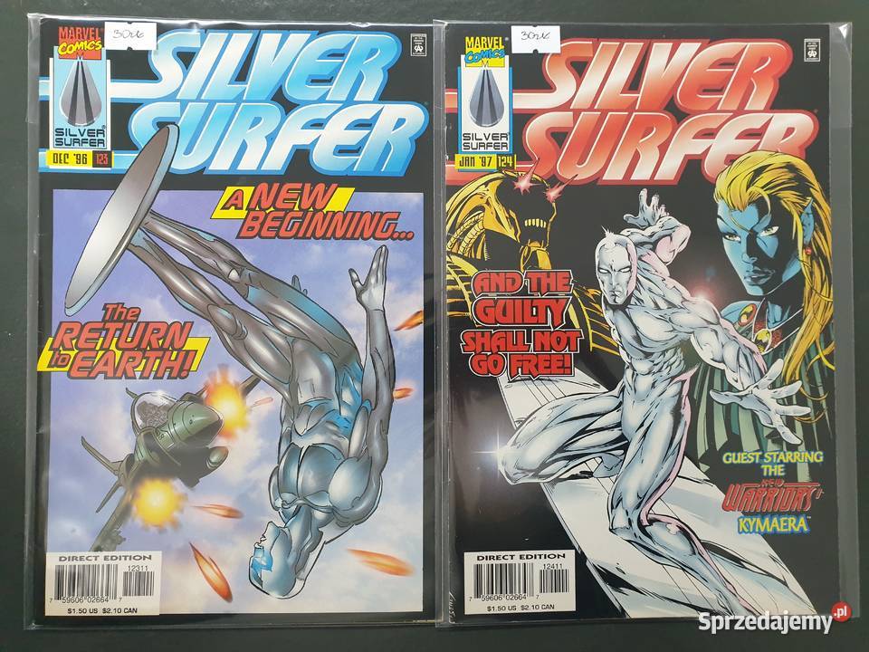 Silver Surfer 16 oryginalnych komiksów Marvel pomorskie Gdynia