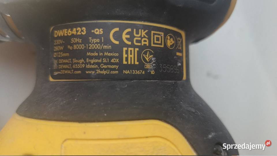 Szlifierka mimośrodowa DeWALT Szlifierki kątowe Katowice