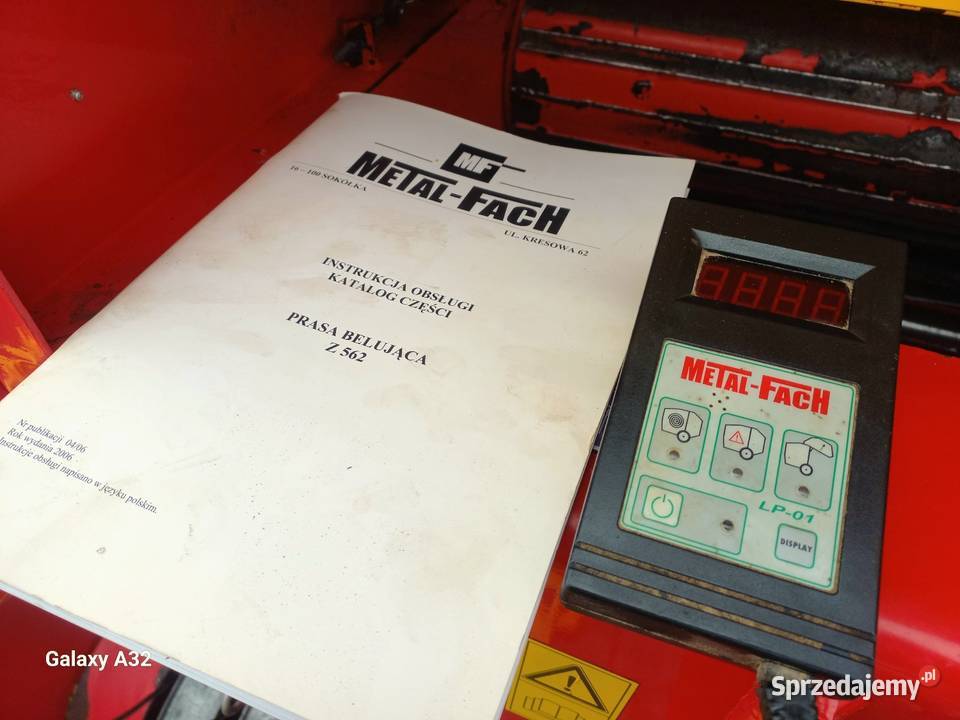 Prasa rolującą Metal Fach Z562 Siatka Pierwszy Rolujące (belujące) Prasy i owijarki Gołoszyce