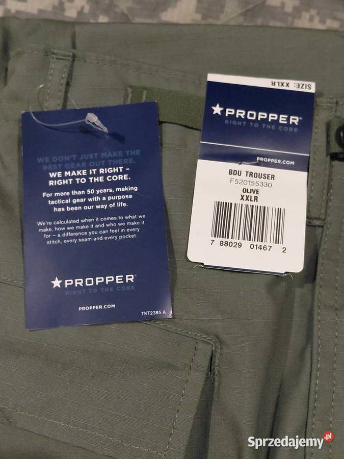 Spodnie BDU olive PROPPER XXLR cotton Wrocław