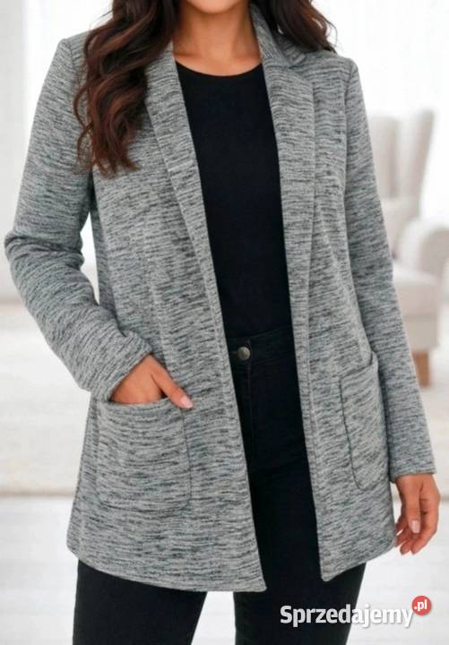 Szara marynarka damska z kieszeniami świętokrzyskie Busko-Zdrój sprzedam