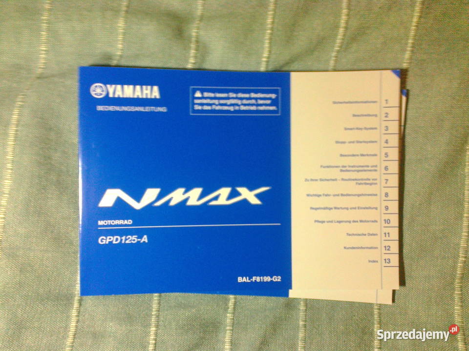 Instrukcja Obsługi Yamaha Nmax 2021 w różnych Warszawa