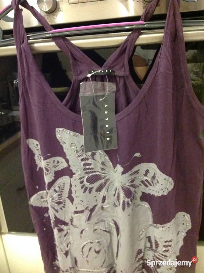 Tunika Sukienka Top Damska SISLEY M Cekiny Nowa Nowa Sól