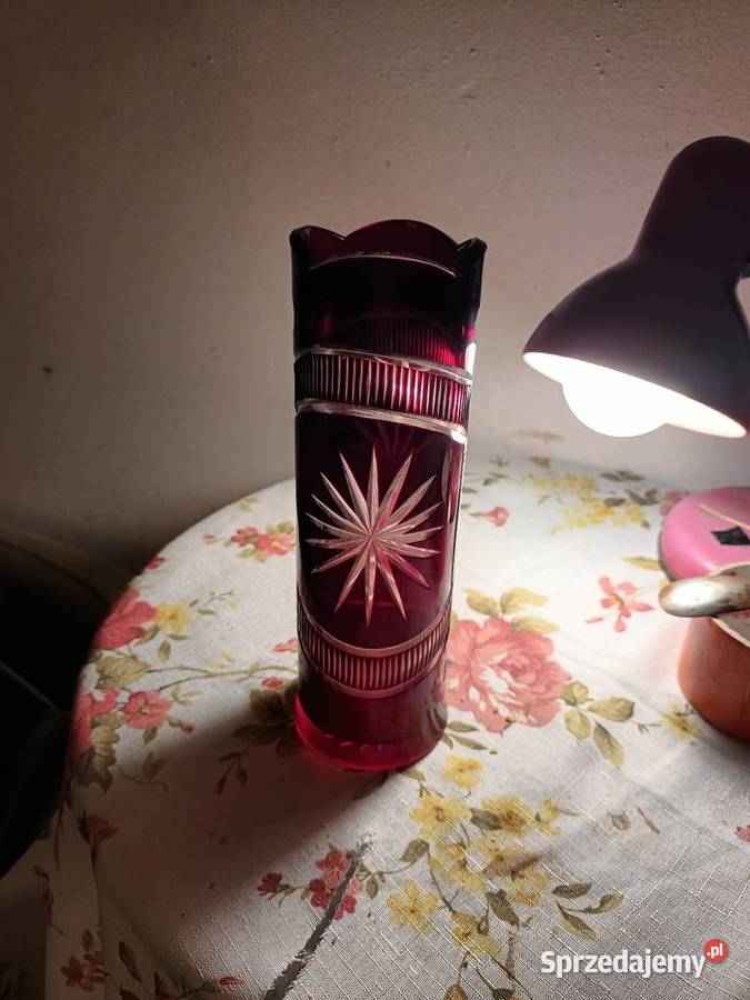 Dzbanek kolorowy kryształ rubinowy Bielsko-Biała