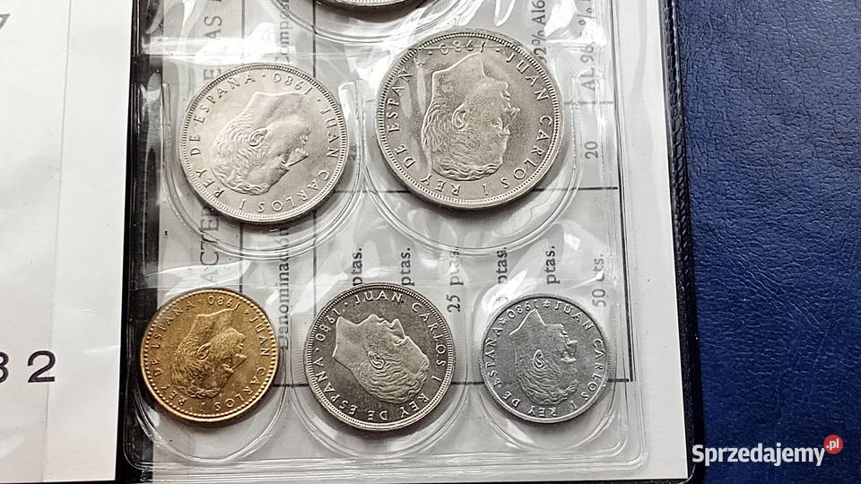 Stare monety 6 monet 1980 SET Hiszpania Mundial podkarpackie
