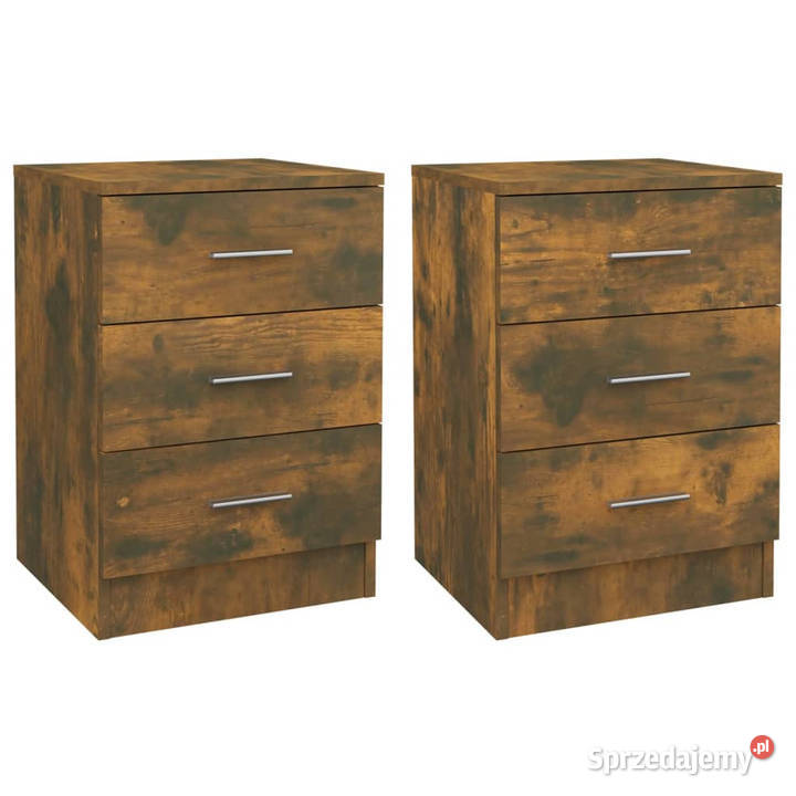 Szafki nocne 2 przydymiony dąb 38x35x56 WM815322 Warszawa