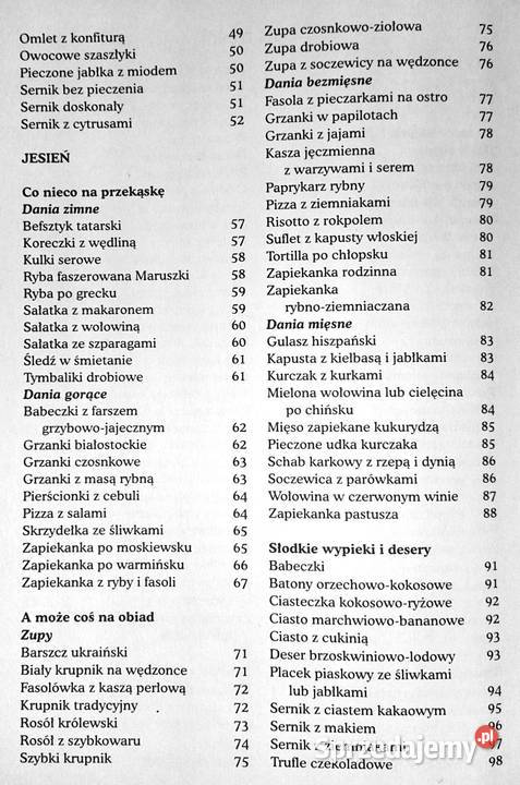 Wyśmienite dania na 4 pory roku Jerzy Mańkowski Kultura i Rozrywka Chełm sprzedam