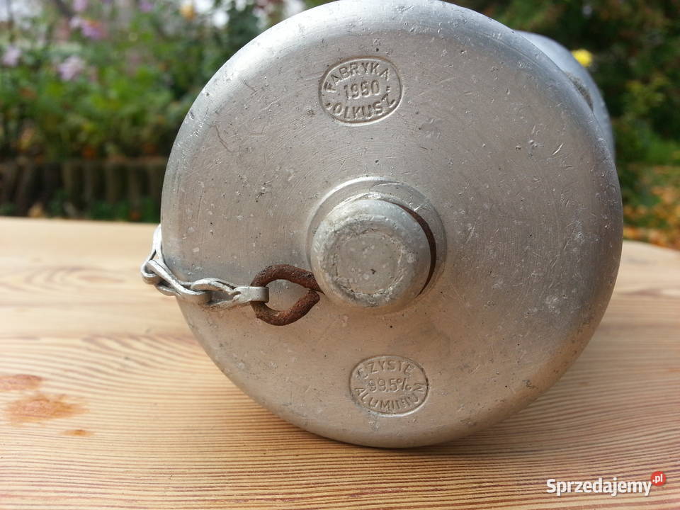 Stara aluminiowa manierka wojskowa MON Wągrowiec