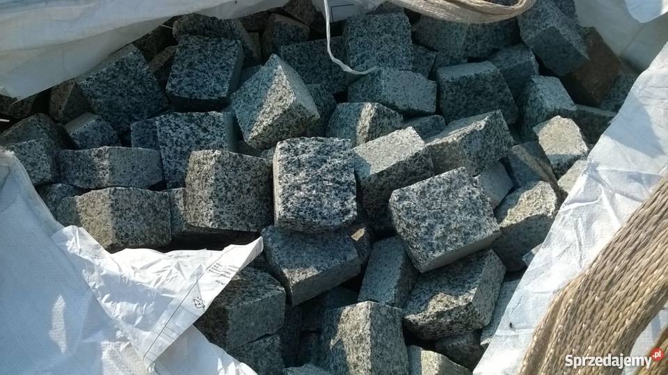 Kostka Granitowa SZARA ciętołupana 10x10x5 z 1 t Materiały budowlane Marki