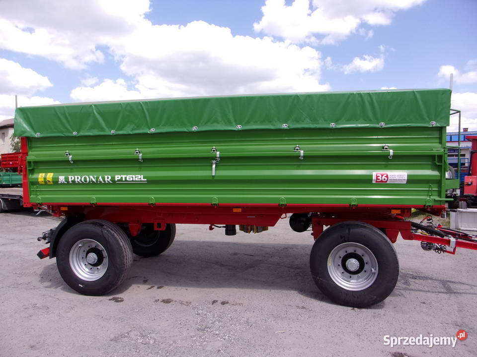 NOWA Przyczepa rolnicza PRONAR PT612L paletowa w nieuszkodzony Przyczepy rolnicze Opoczno