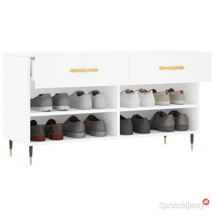 Ławka z miejscem na buty biała 102x35x55 Warszawa