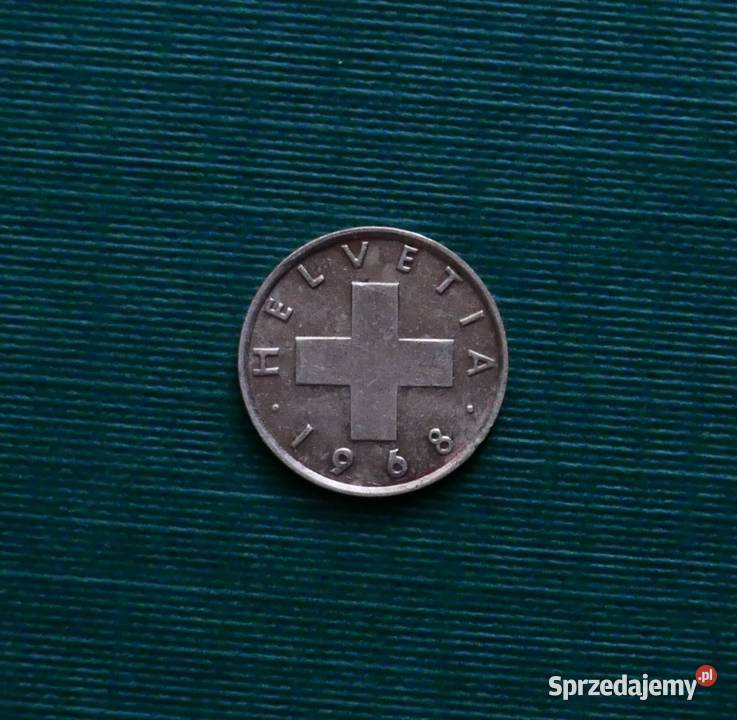SZWAJCARIA 1 rappen 1968r Numizmatyka śląskie Gliwice