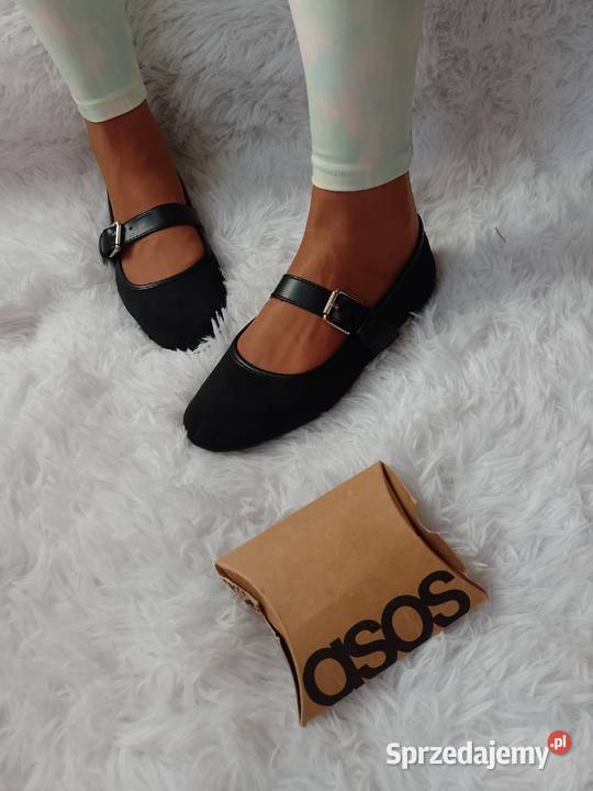 3839 ASOS Design Czarne baleriny wieczorowe z Moda i Styl Kraków