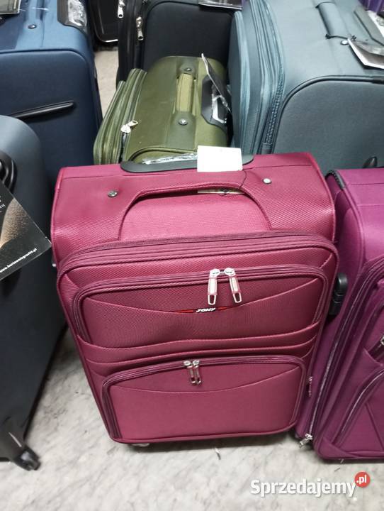 Walizka duża xxl z grubej codury na 4 kołach z