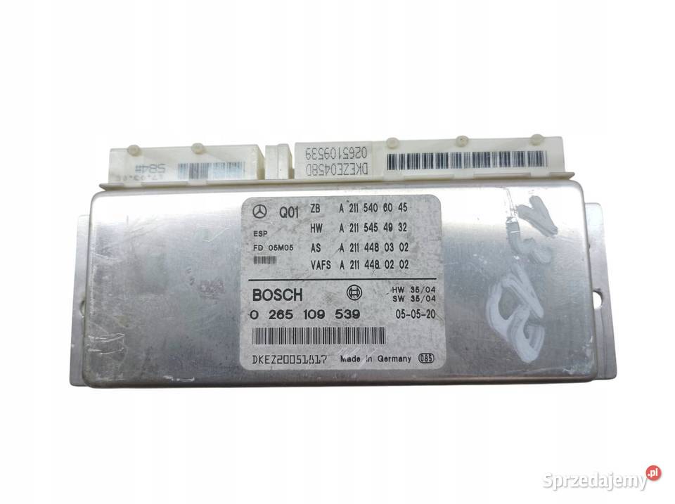 MODUŁ ESP 0265109539 A2115406045 MercedesBenz Rok produkcji 2005