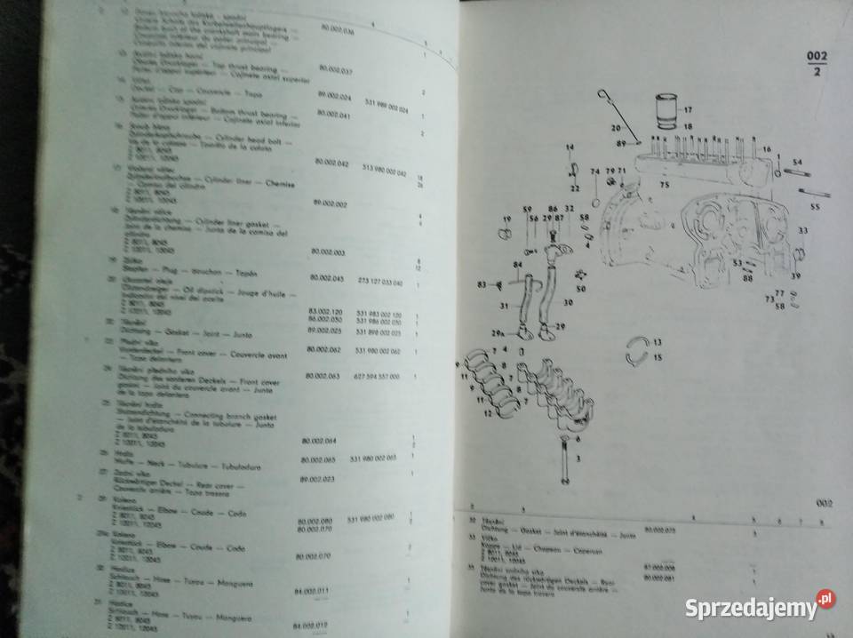 Katalog części Zetor 801180451201112045 wydanie Pozostałe sprzedam