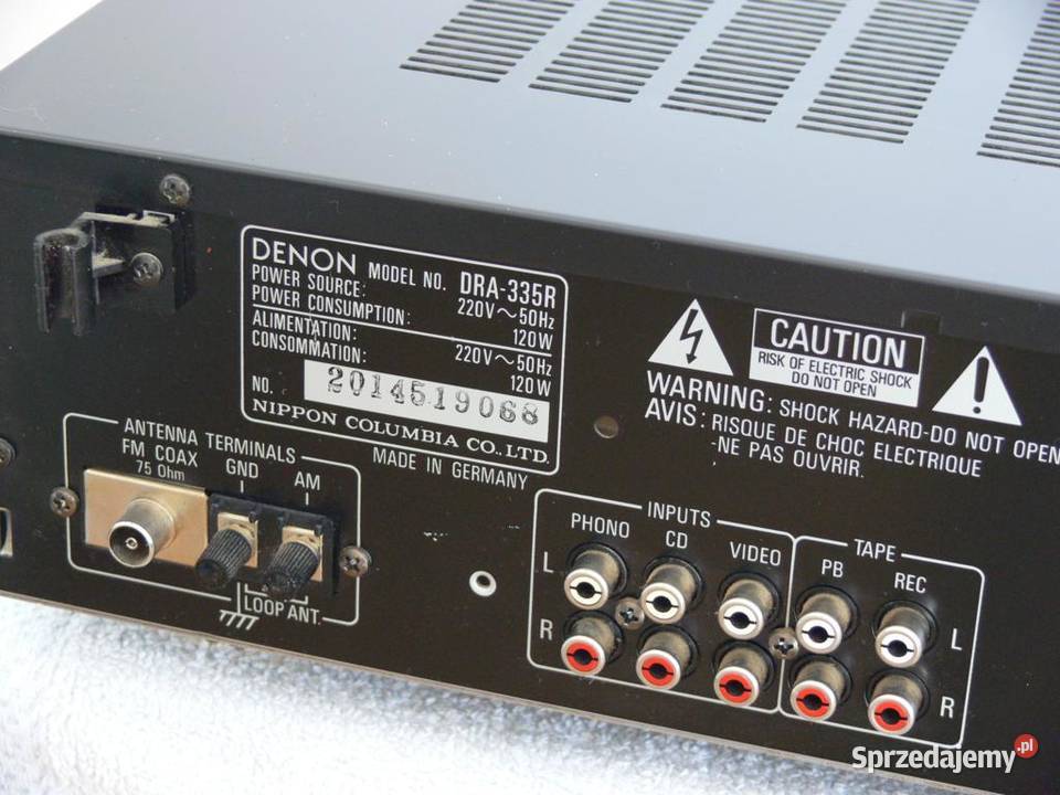 Amplituner Denon DRA335R mocny i sprawny WYSYŁKA Amplitunery Jasło