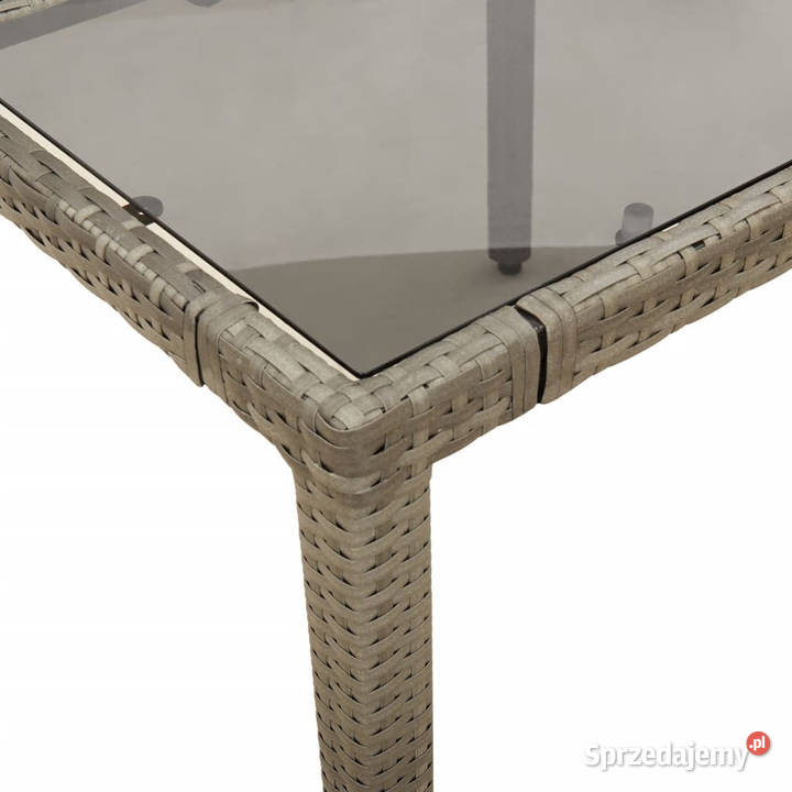 Stół ogrodowy ze szklanym blatem szary 150x90x75 Warszawa sprzedam
